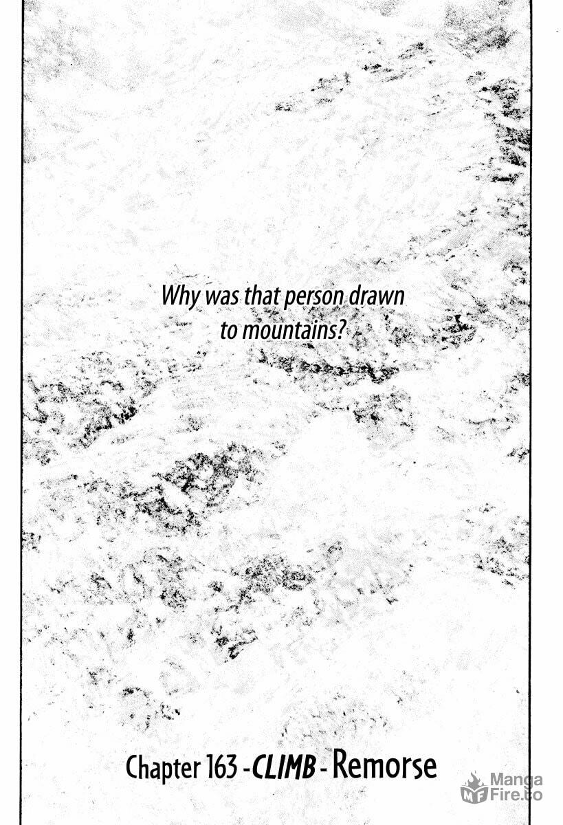 The Climber (Kokou no Hito) Manga Chapter 163 page 4 - Remorse scene