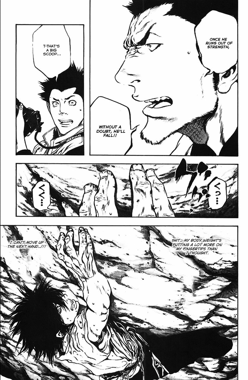 The Climber (Kokou no Hito) Manga Chapter 17 page 11 - Falling Accident scene