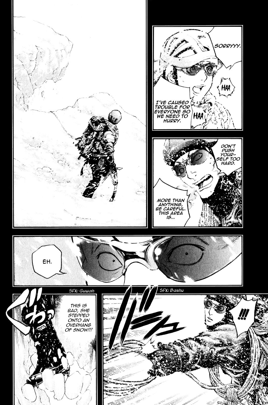 The Climber (Kokou no Hito) Manga Chapter 27 page 8 - Climb to Fight scene